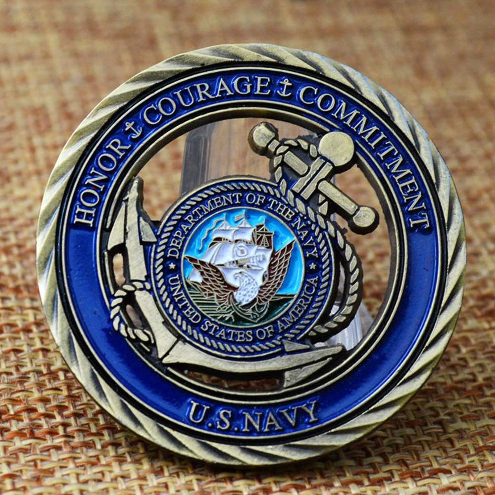 Amazon.co.jp: U.S. Navy Core Values Challenge Coin